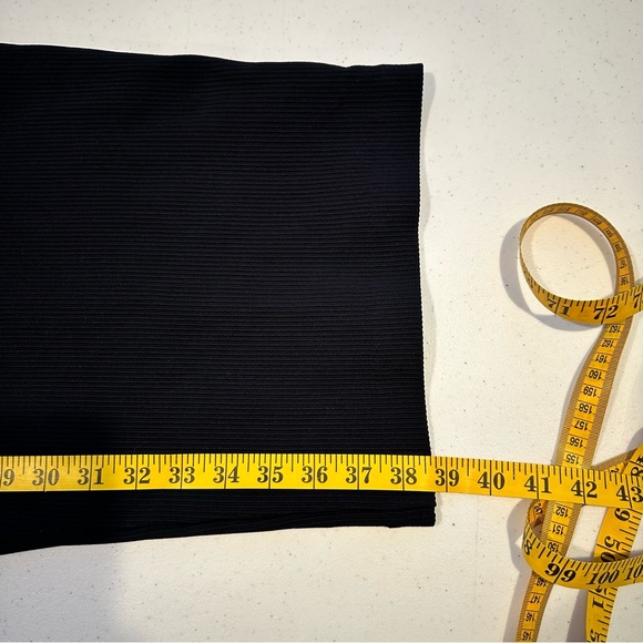 Nadia Tarr Ribbed Scuba Bustier Pencil black dress women’s size Medium M stretch - Picture 8 of 9